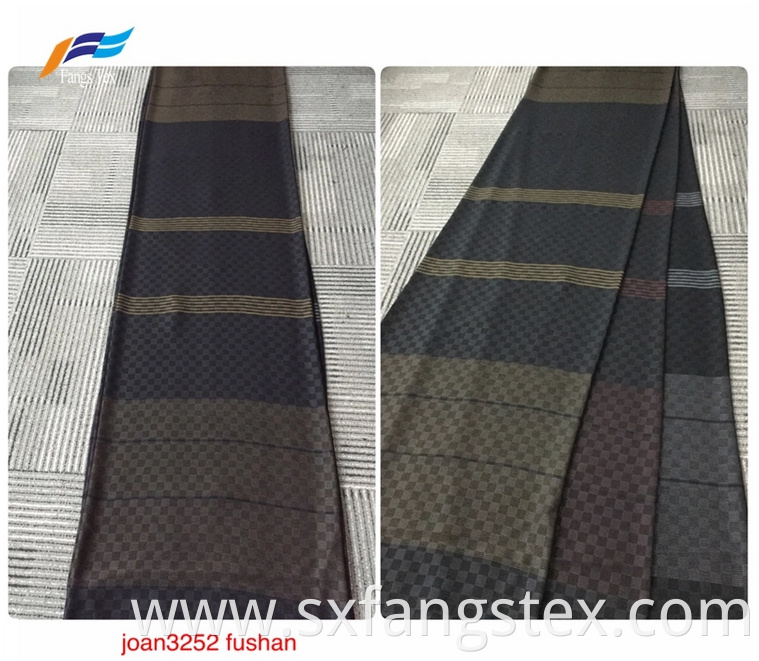 Dubai Formal Black Polyester Rayon Fushan Stripe Fabric 5